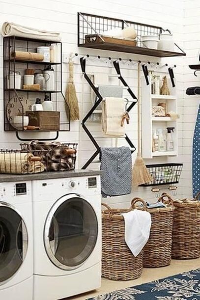 41 Clever Laundry Room Ideas That Are Practical and Space-Efficient ...