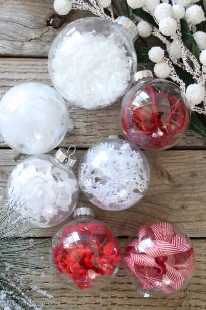 30 DIY Clear Glass Christmas Ornaments | IdeasToKnow