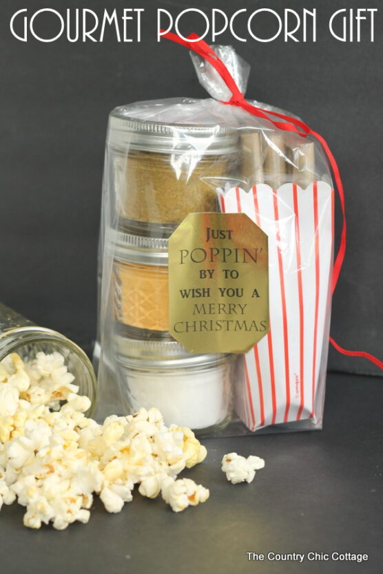 Popcorn and seasonings in a plastic bag