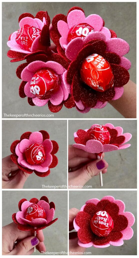 Heart sucker flower valentine