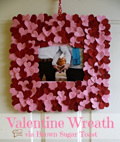 Valentine cardboard wreath